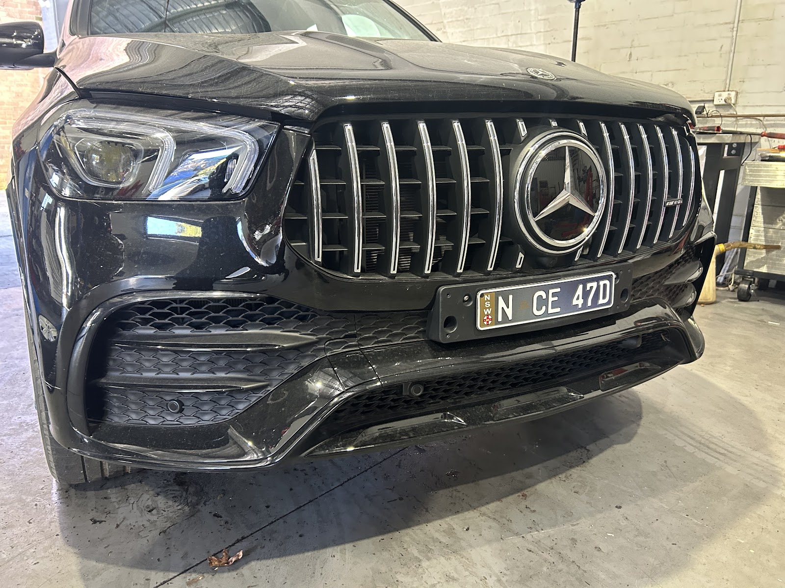 Mercedes-AMG GLC in for servicing